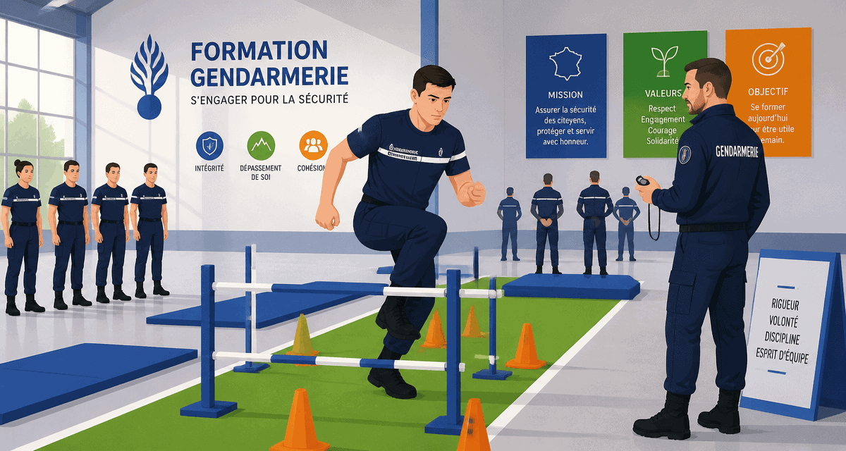 formation en gendarmerie parcours sportif en salle
