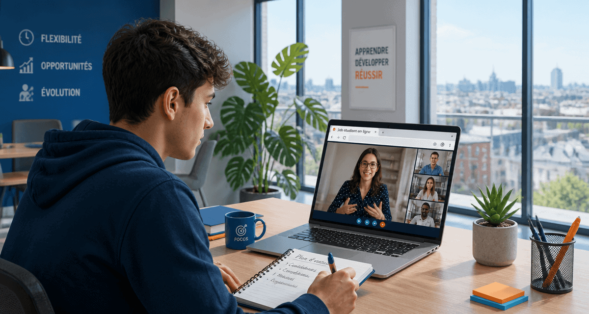 job étudiant en ligne espace coworking étudiant ordinateur