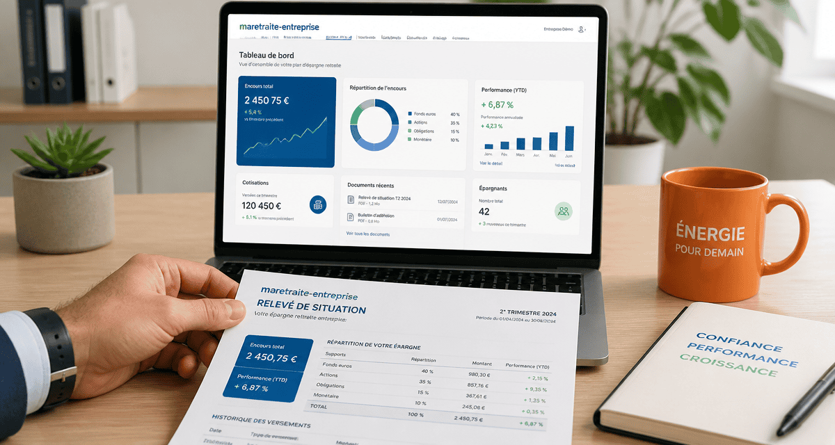 maretraite-entreprise tableau de bord et relevé