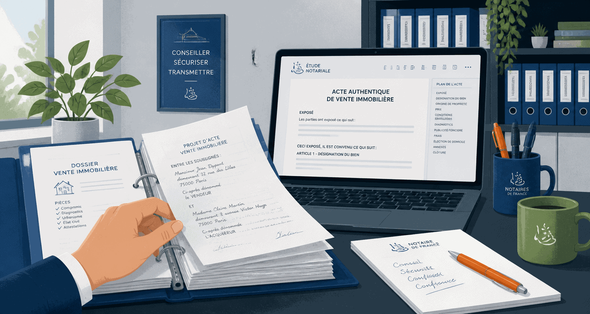 reconversion clerc de notaire illustration étude notariale