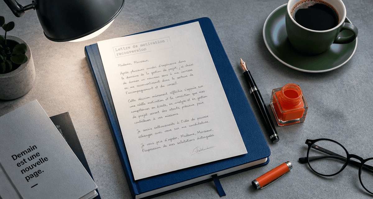 reconversion lettre de motivation vue bureau contemporain