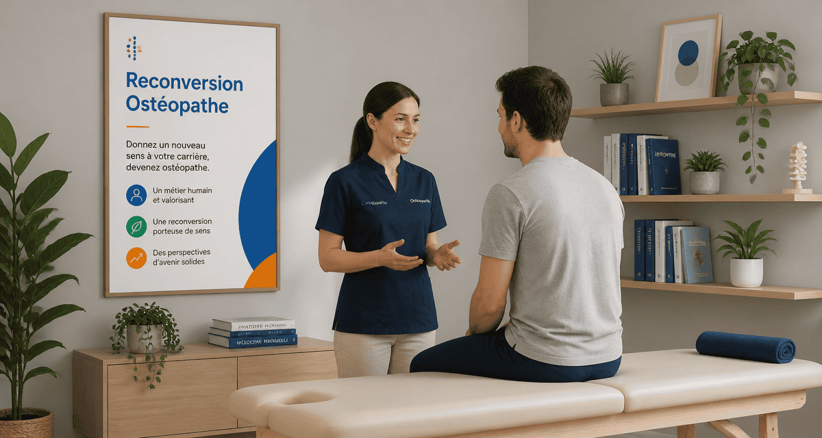 reconversion osteopathe accueil patient cabinet