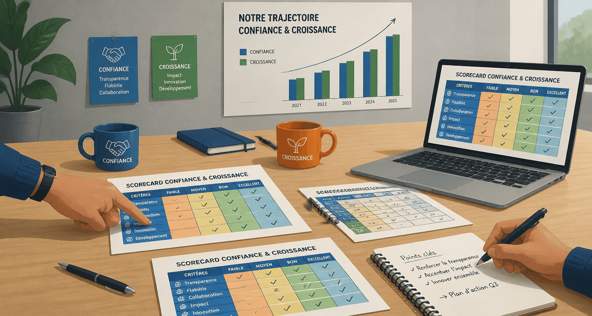 scorecard recrutement sur table de réunion