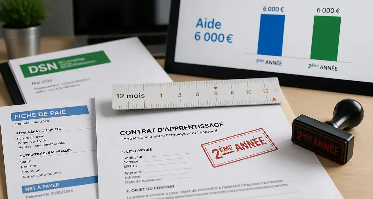 Aide apprentissage 2eme annee après 12 mois : financements employeur