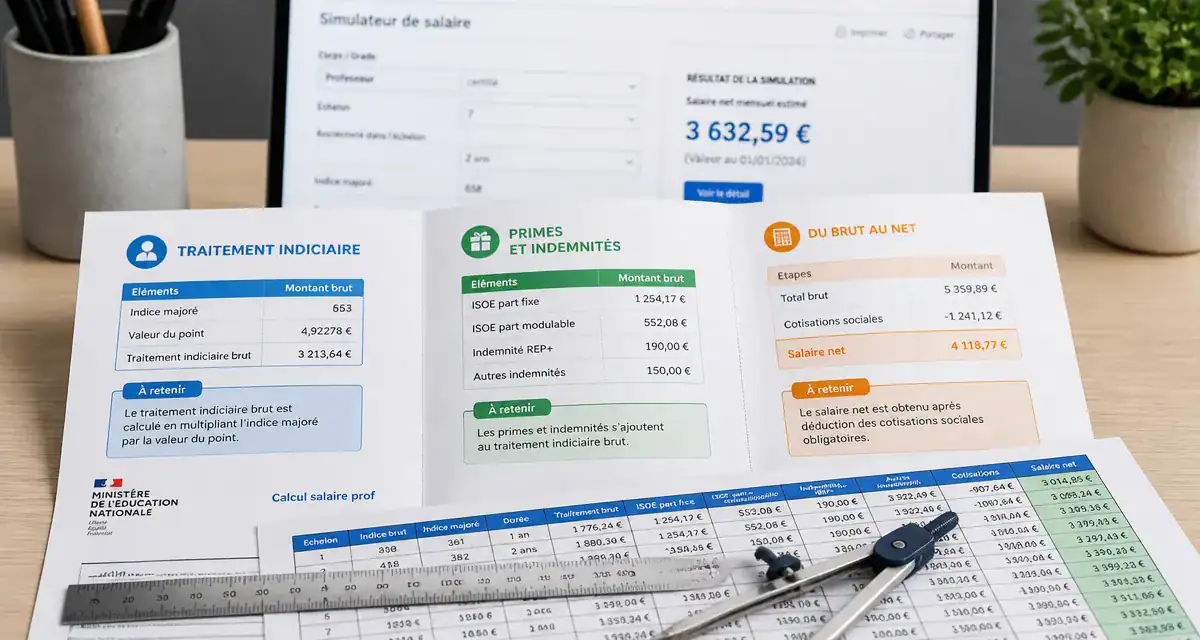 Calcul salaire prof : 3 variables pour estimer le net