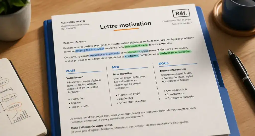 Candidature modèle lettre de motivation : 3 piliers pour convaincre
