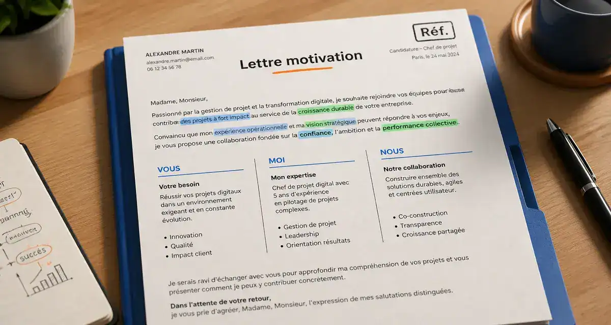 Candidature modèle lettre de motivation : 3 piliers pour convaincre