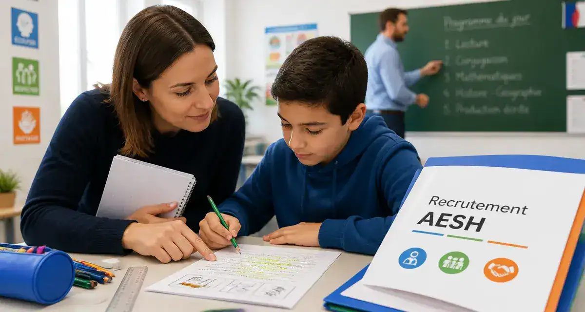 Devenir AESH : recrutement AESH en classe avec enseignant