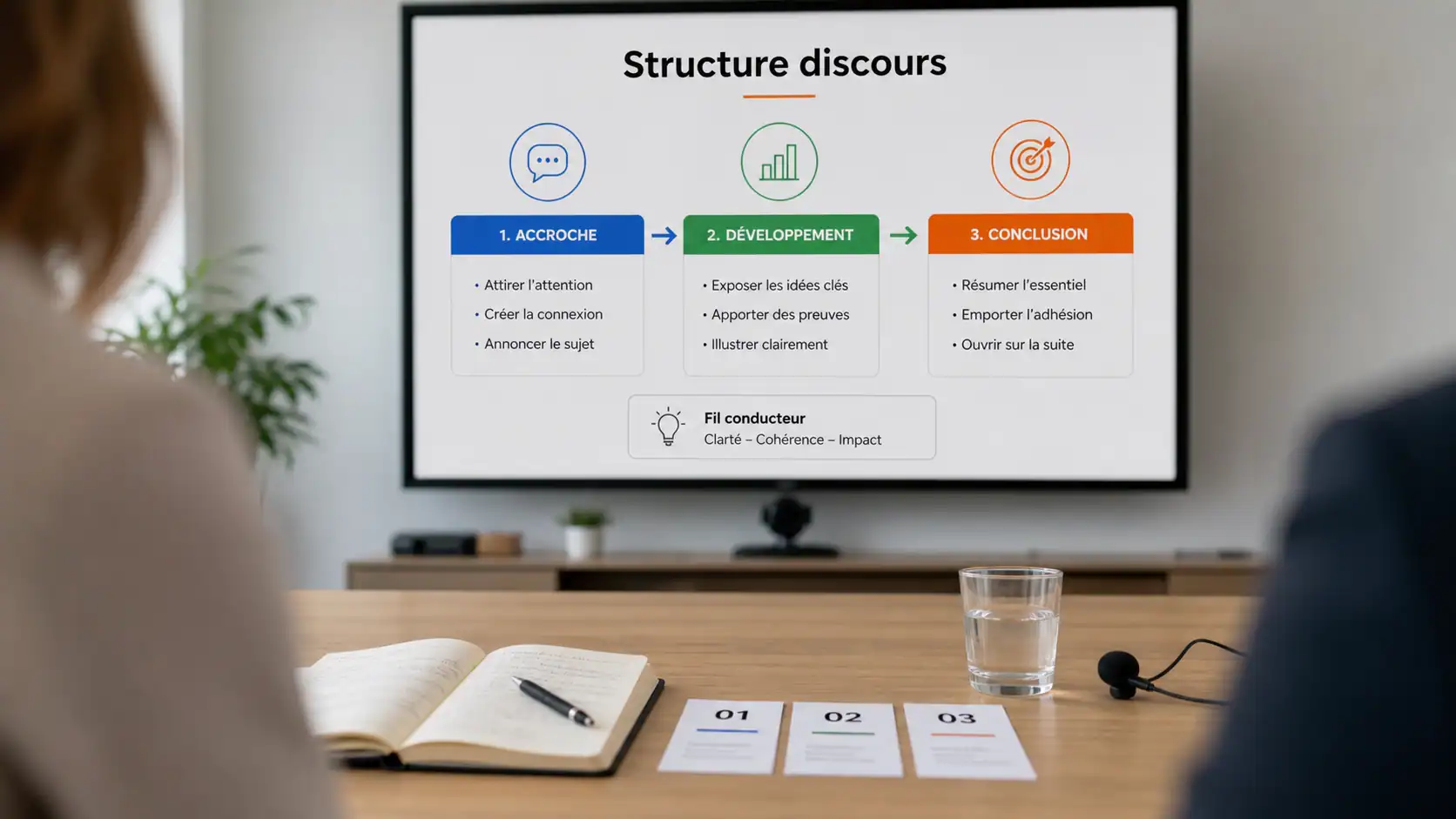 Discours de pot de départ en réunion : carnet, micro et structure du discours