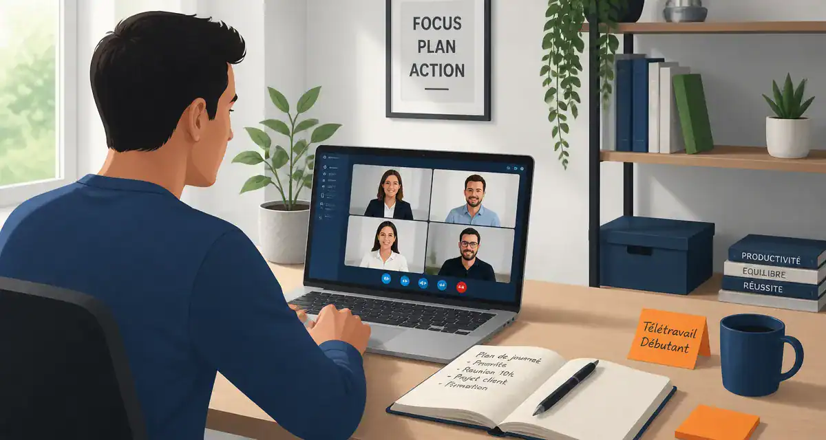 emploi télétravail sans expérience jeune adulte visioconférence