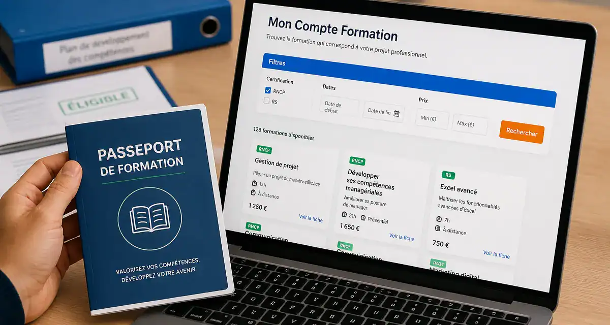 Formation CPF liste : filtres éligibles Mon Compte Formation