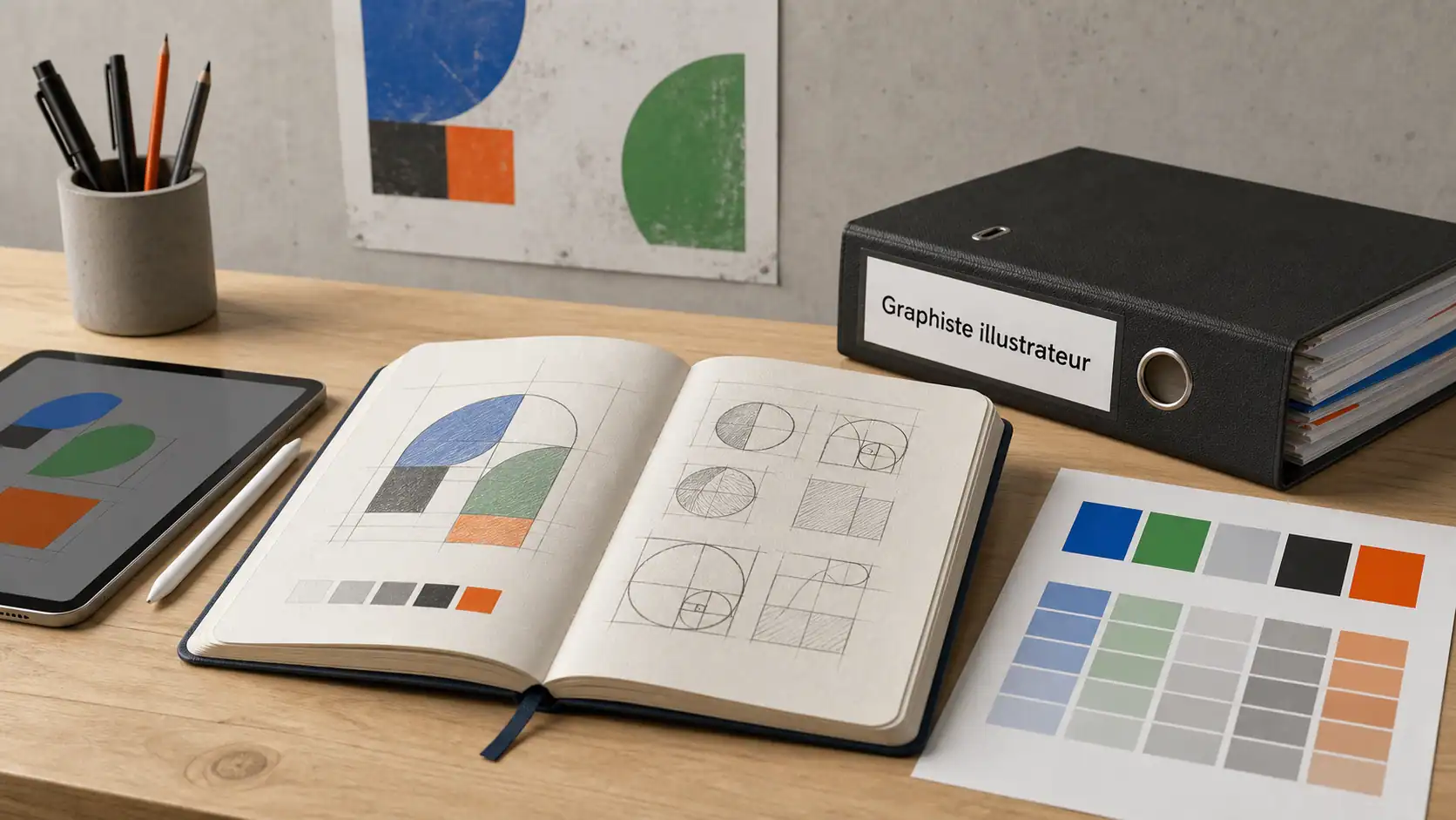 Graphiste illustrateur : identité visuelle et croquis de marque