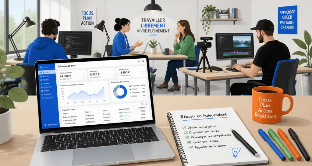 métier à son compte qui payé bien en espace coworking