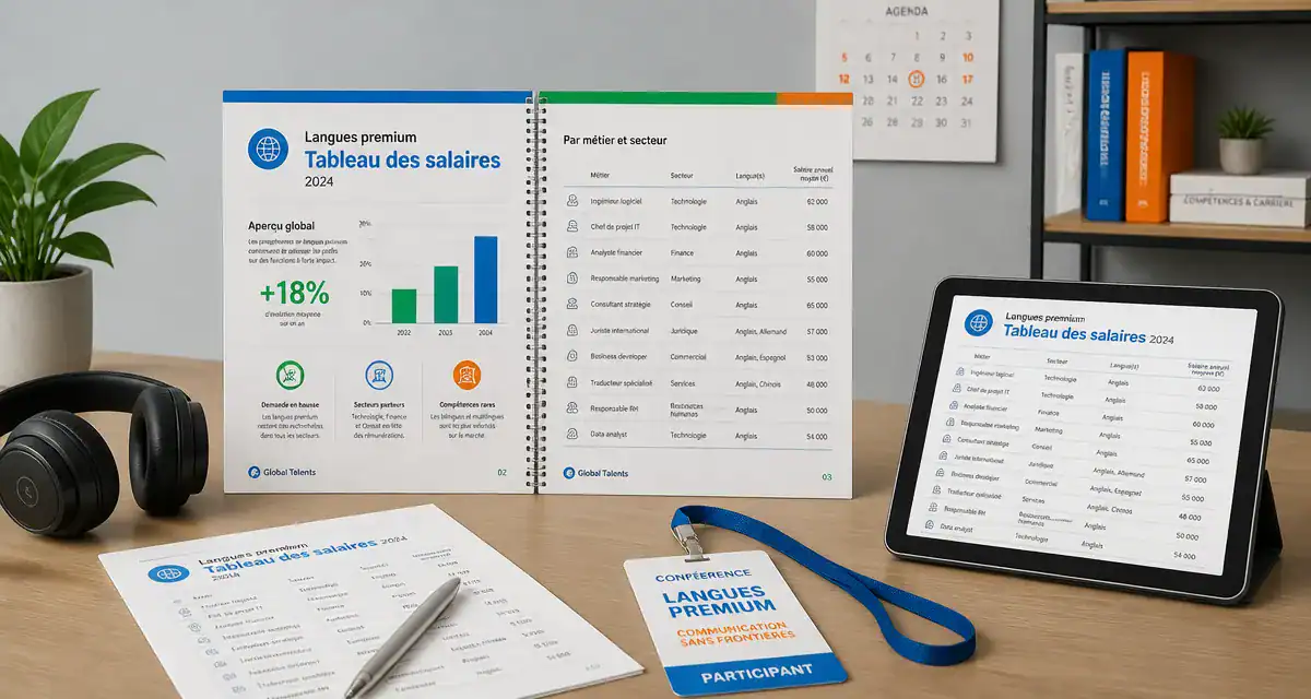 Métiers langues bien payés : interprète et localisateur, tableau de salaires