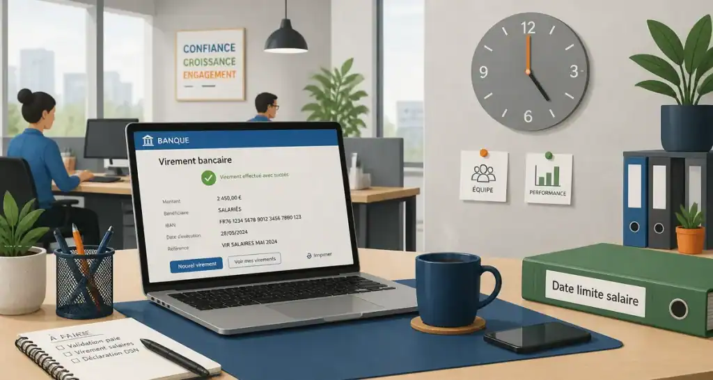 paiement salaire date limite virement ordinateur