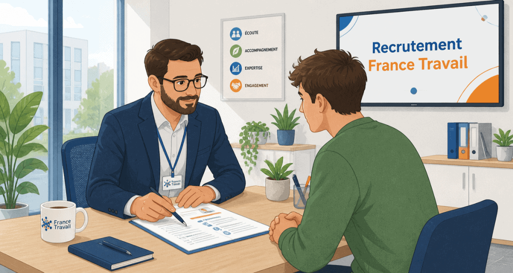 pôle emploi recrutement conseiller entretien bureau
