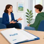psychologue scolaire avec élève en entretien
