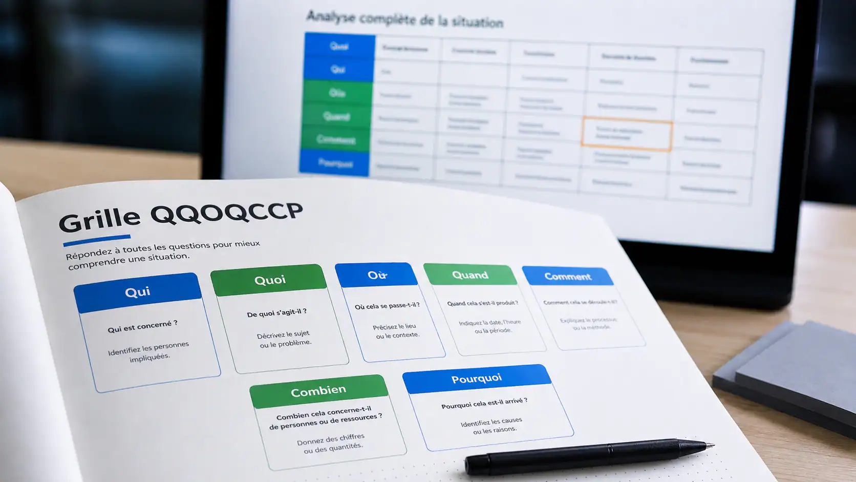 QQOQCCP exemple : 7 questions pour structurer un projet