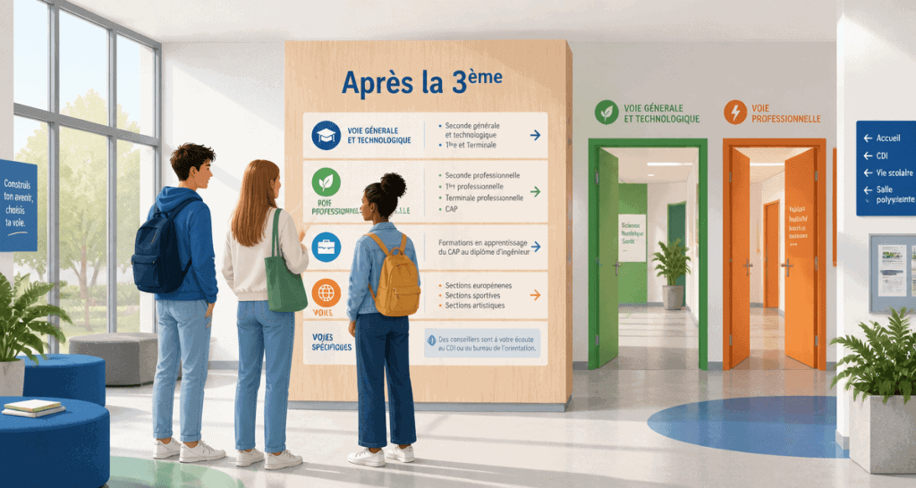 Que faire après la 3eme illustration orientation lycee