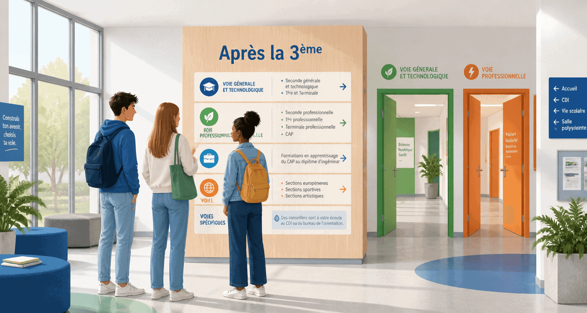Que faire après la 3eme illustration orientation lycee