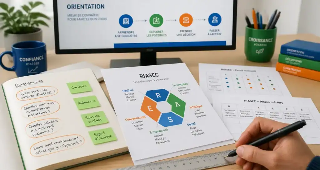 Quel metier est fait pour moi : tableau RIASEC et orientation professionnelle