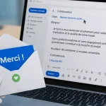 remerciement après entretien : e-mail de remerciement suite sur ordinateur