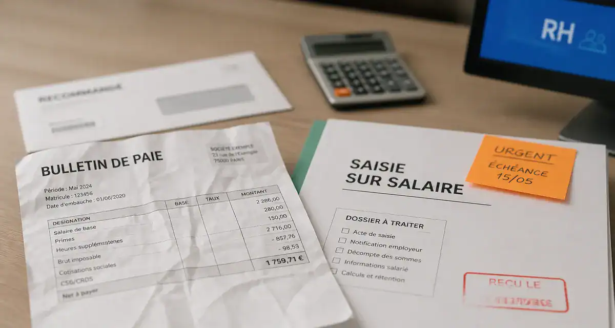 Saisie sur salaire sans etre averti : bulletin de paie et dossier, droits du salarié