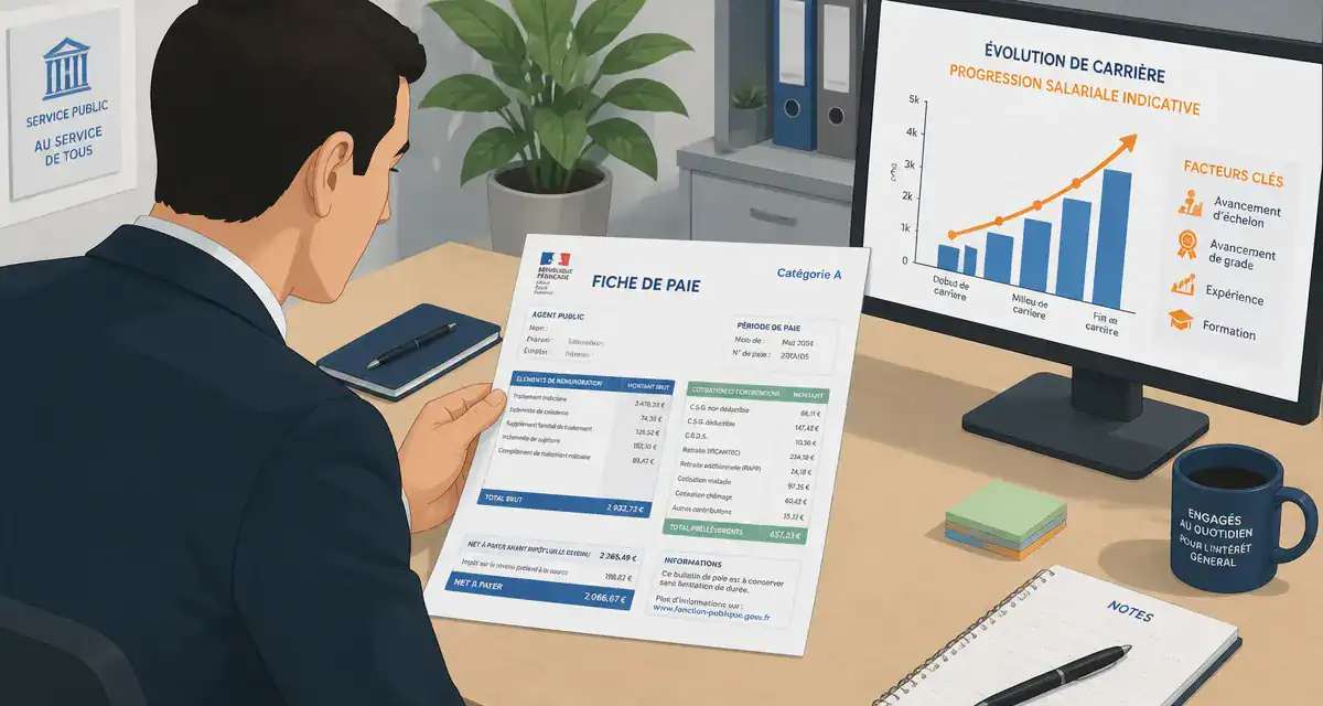 salaire categorie a fiche de paie sur bureau