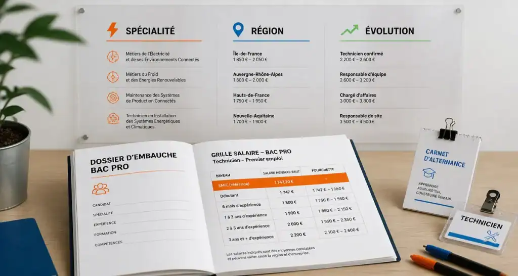 Salaire d un bac pro : filières et rémunération