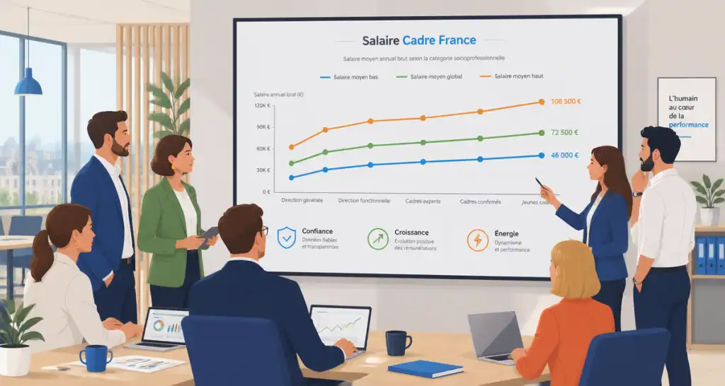 salaire moyen cadre en france graphique secteurs
