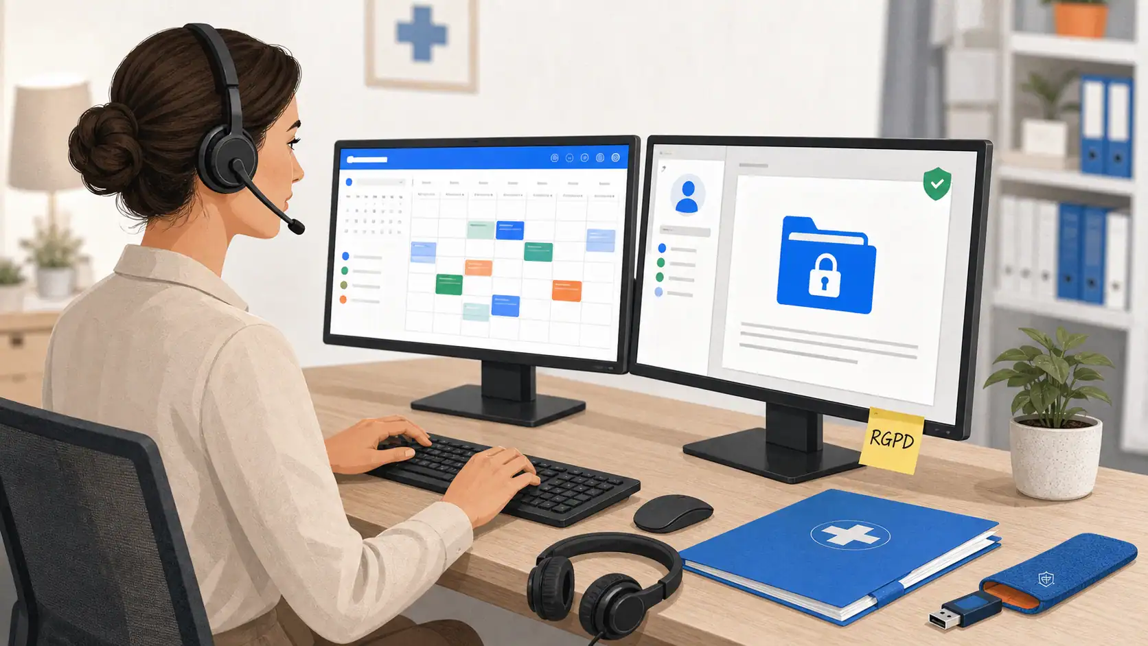 Secrétaire médicale à domicile : outils pour installation RGPD