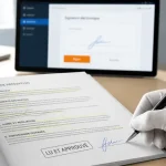 Signature precedee de la mention lu et approuve sur contrat