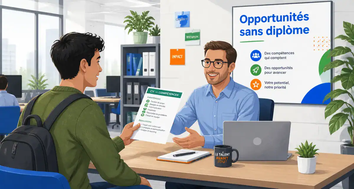 trouver un travail sans diplome entretien compétences