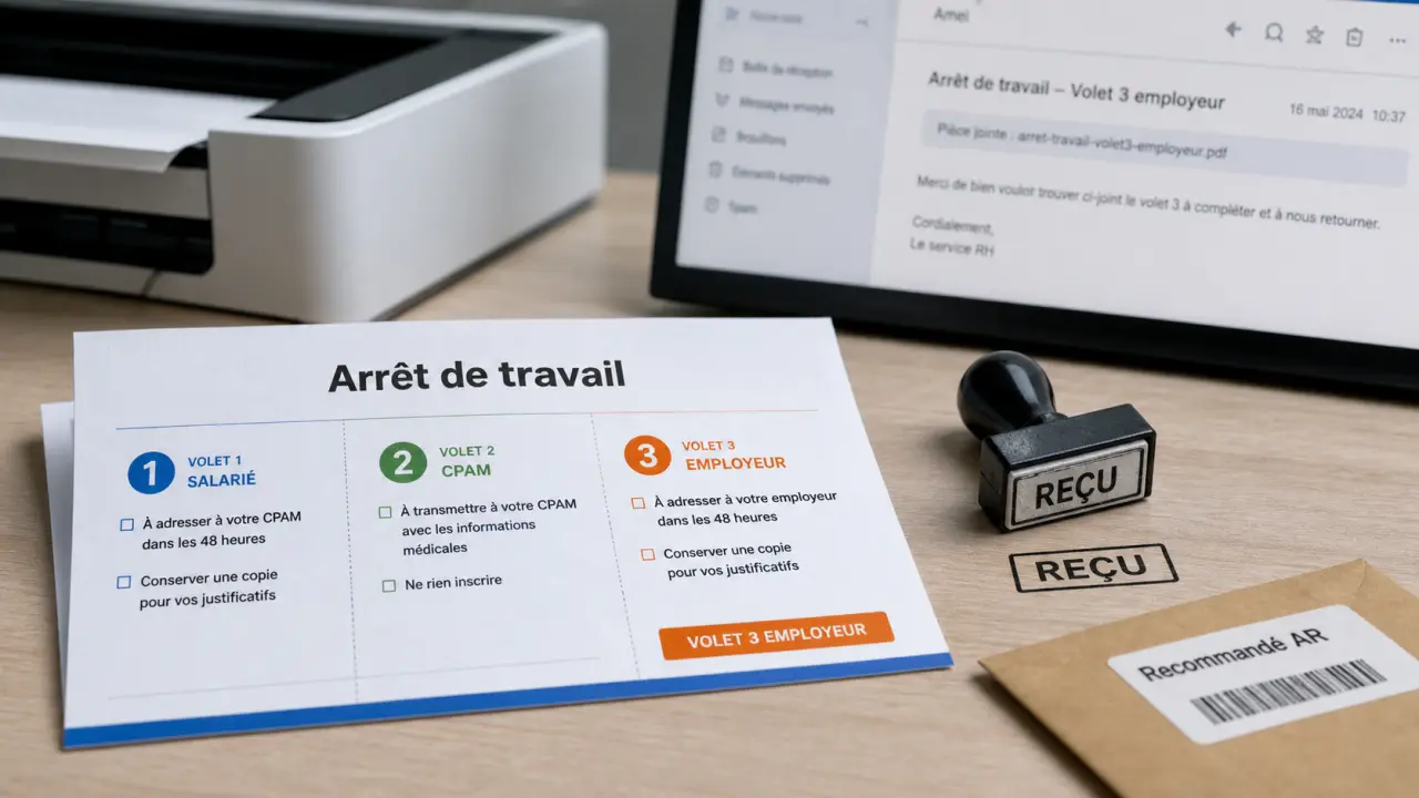 Arrêt de travail non envoyé dans les 48h employeur : preuves et sanctions