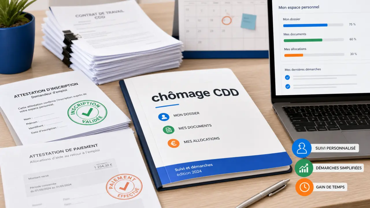 CDD droit chomage : documents et démarches France Travail