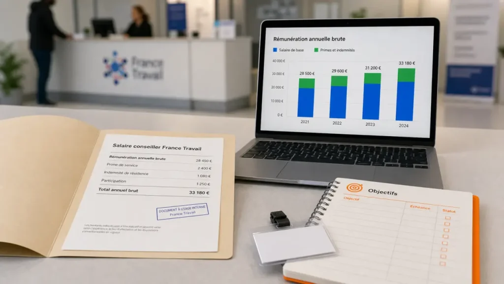 conseiller pole emploi salaire : fiche salaire, primes et évolutions à vérifier
