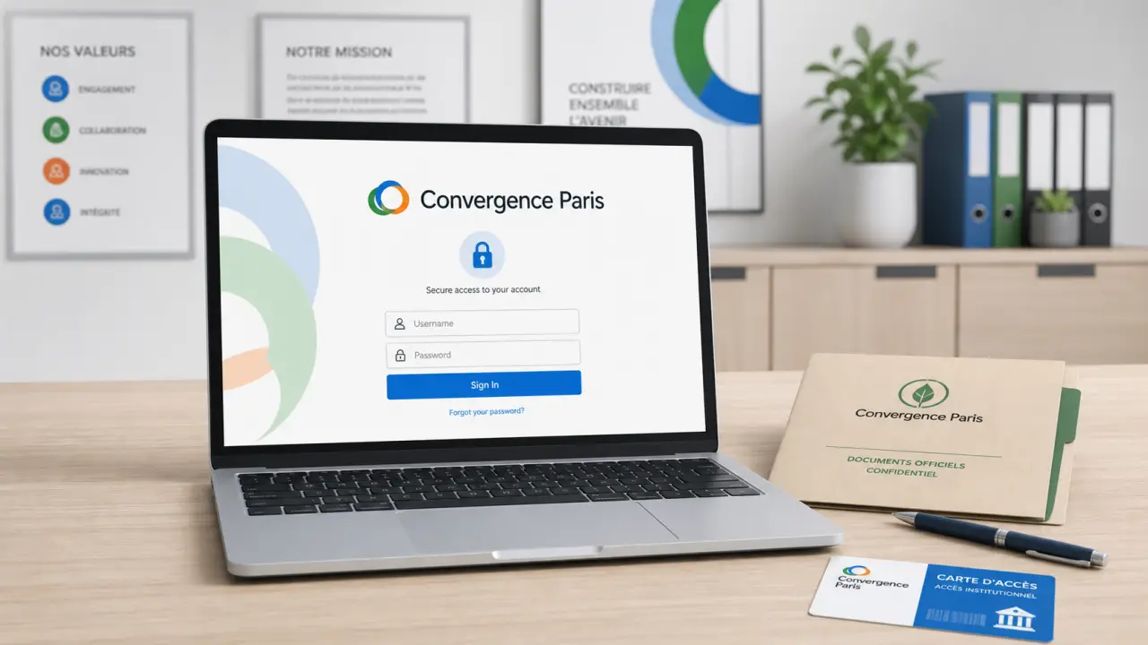 Convergence Paris : connexion sécurisée sur ordinateur portable