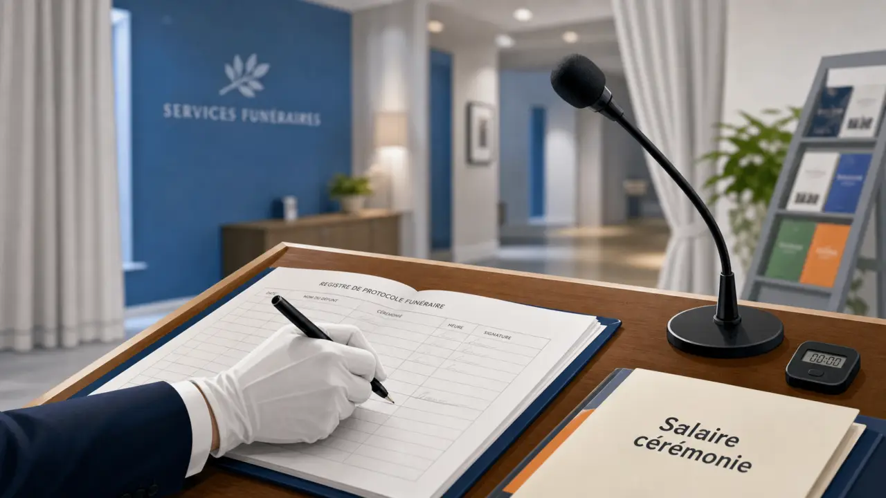 Maître de cérémonie funéraire salaire : registre, micro, 1 450 € à 35 500 €