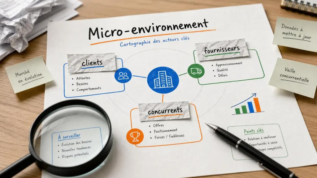 Micro environnement définition : clients, fournisseurs, concurrents