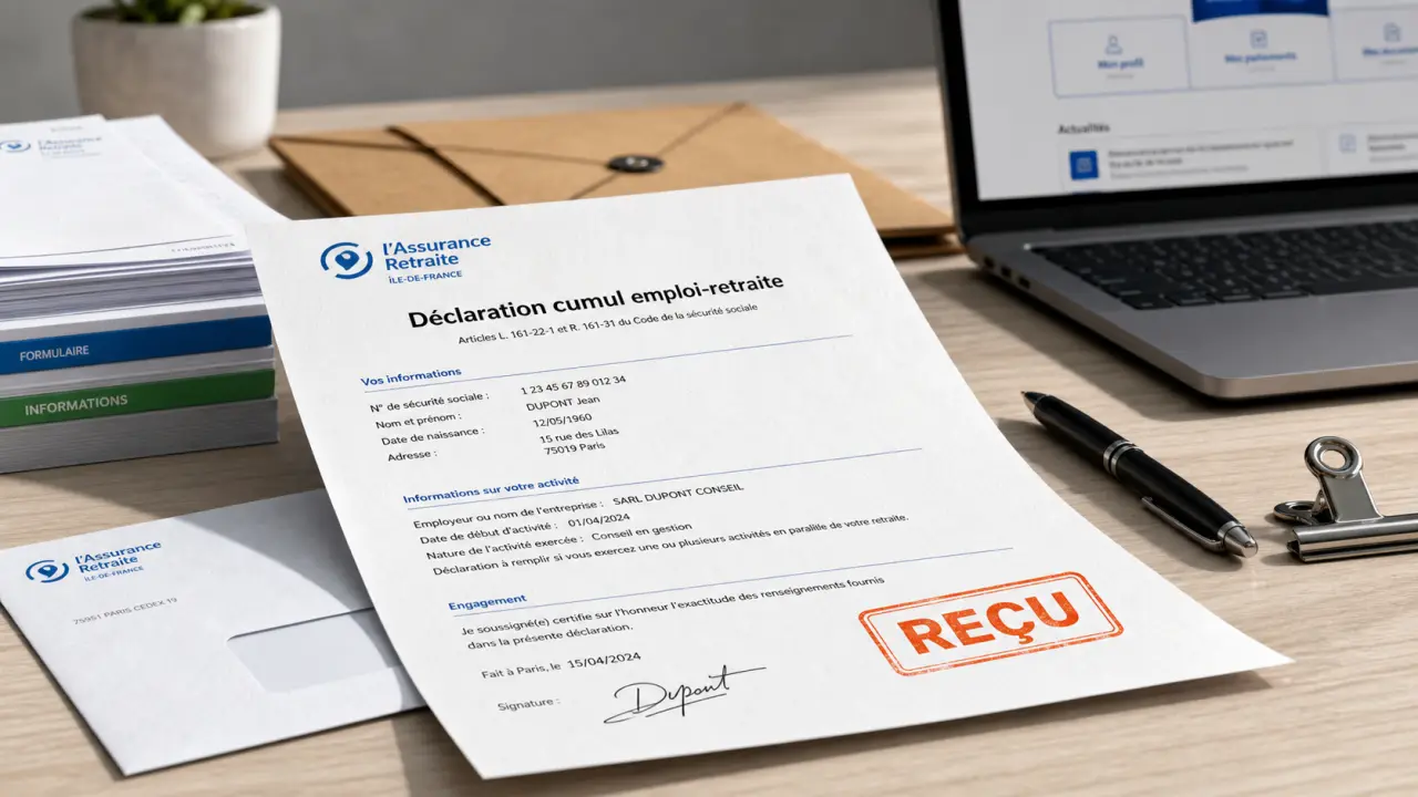 Modèle lettre cumul emploi-retraite : déclaration pour éviter suspension de pension