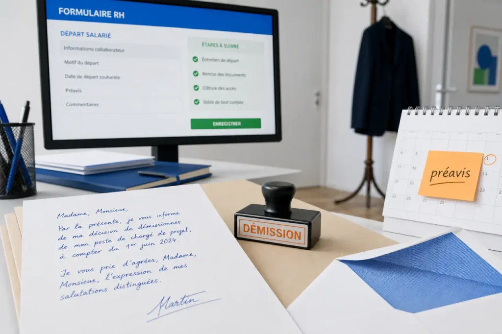 modele lettre de demission pendant un arret maladie