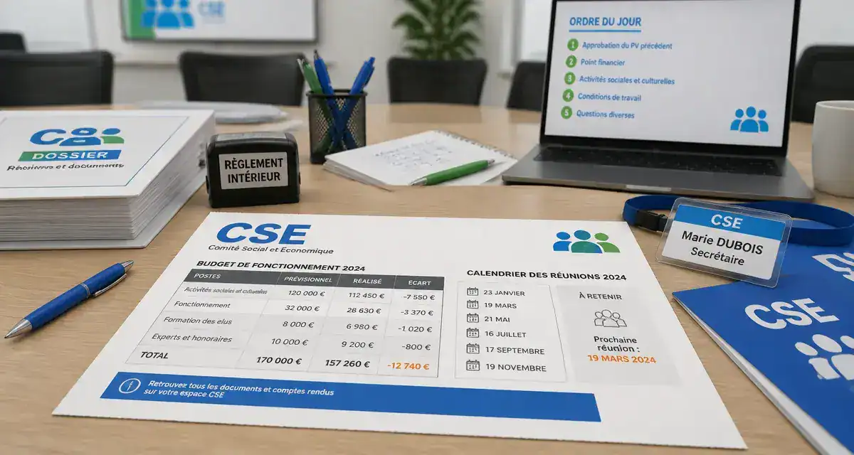 règlement intérieur cse : réunion CSE et document