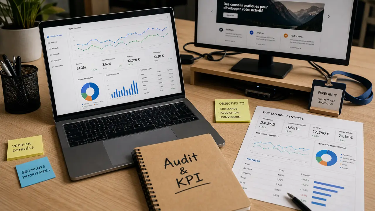 Consultant digital freelance : audit KPI et tarifs