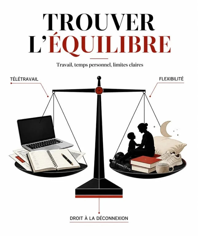 Illustration work-life balance sur l’équilibre entre travail et vie personnelle