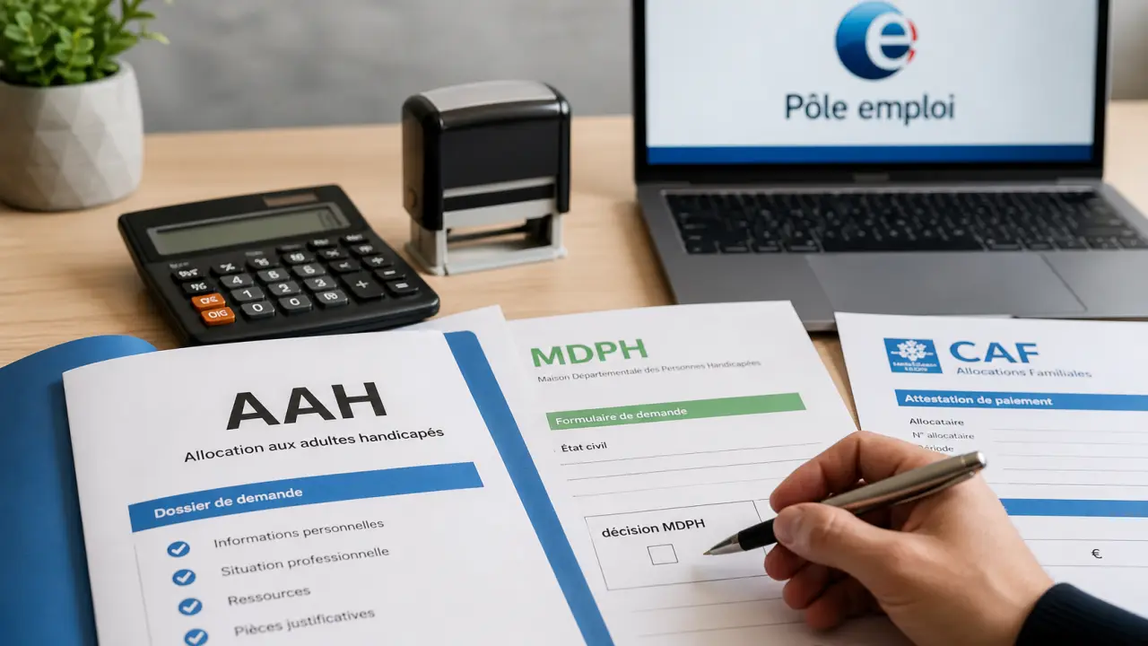 Faut il etre inscrit a pole emploi pour toucher l'aah : dossier MDPH et CAF