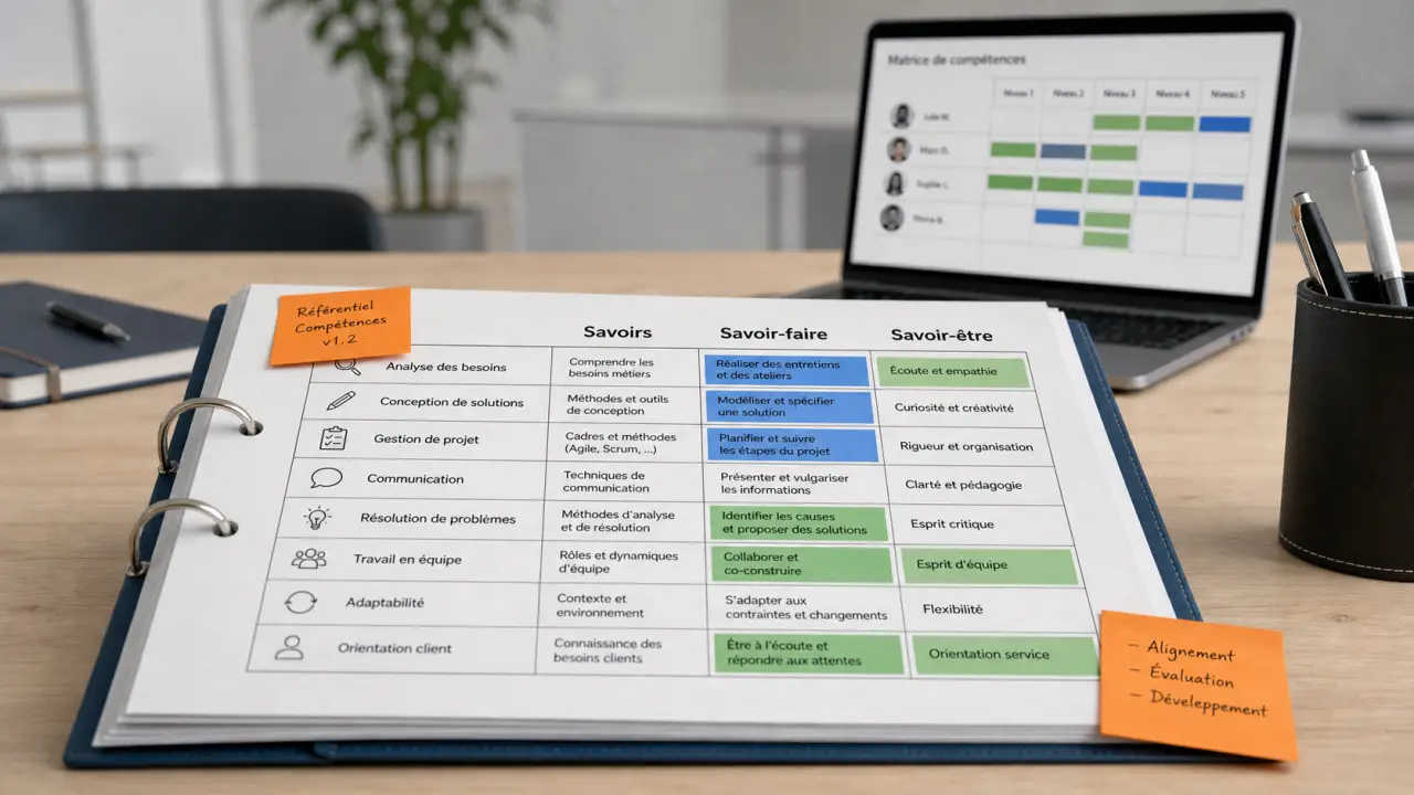 Référentiel de compétence : savoirs, savoir-faire et savoir-être en entreprise