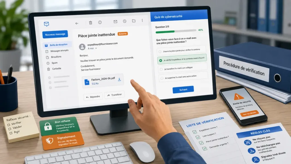 Sensibilisation à la cybersécurité : 6 réflexes pour réduire les erreurs au quotidien