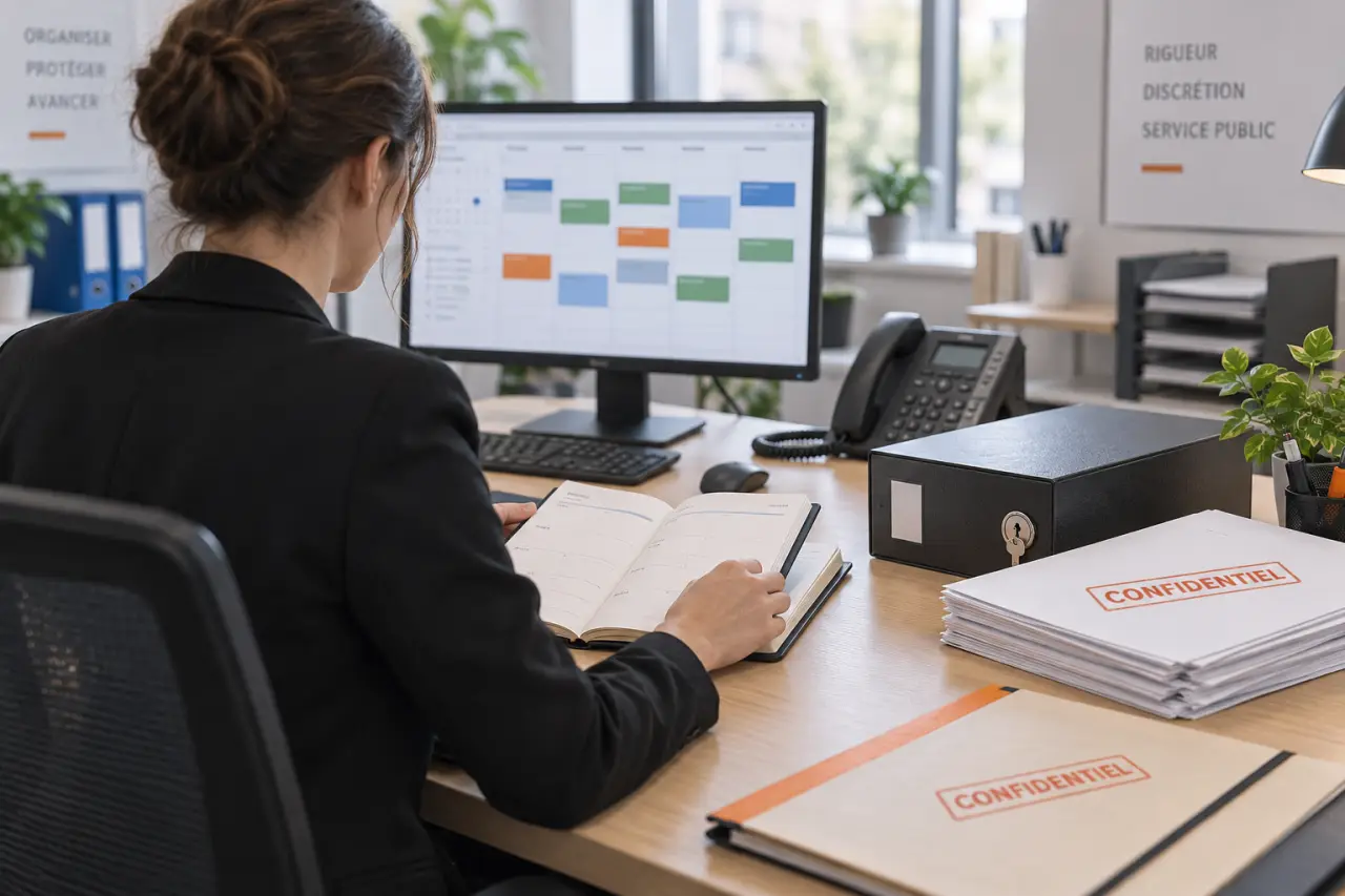 Compétences secrétaire : réflexes professionnels au bureau, agenda et planning